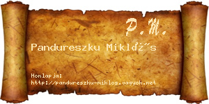 Pandureszku Miklós névjegykártya